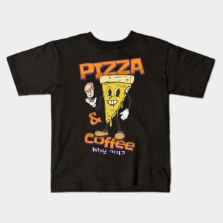 Pizza And Coffee Kids T-Shirt